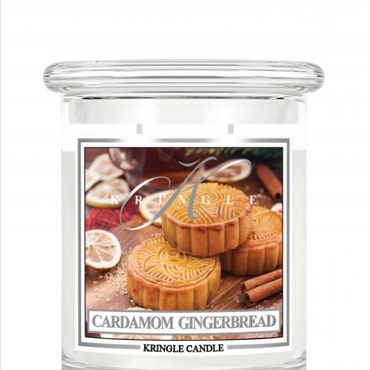  Kringle Candle - Cardamom Gingerbread - średni, klasyczny słoik (411g) z 2 knotami Świeca zapachowa
